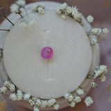 1.35 CT Round Pink Opalescent Sapphire with Red Inclusions