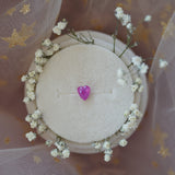 1.09 CT Heart Red Pink Opalescent Sapphire