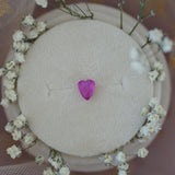 1.09 CT Heart Red Pink Opalescent Sapphire