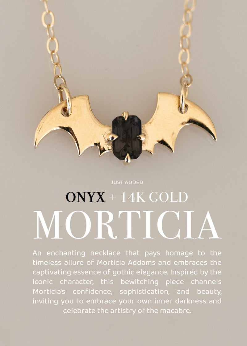 Morticia Bat Necklace Promotion