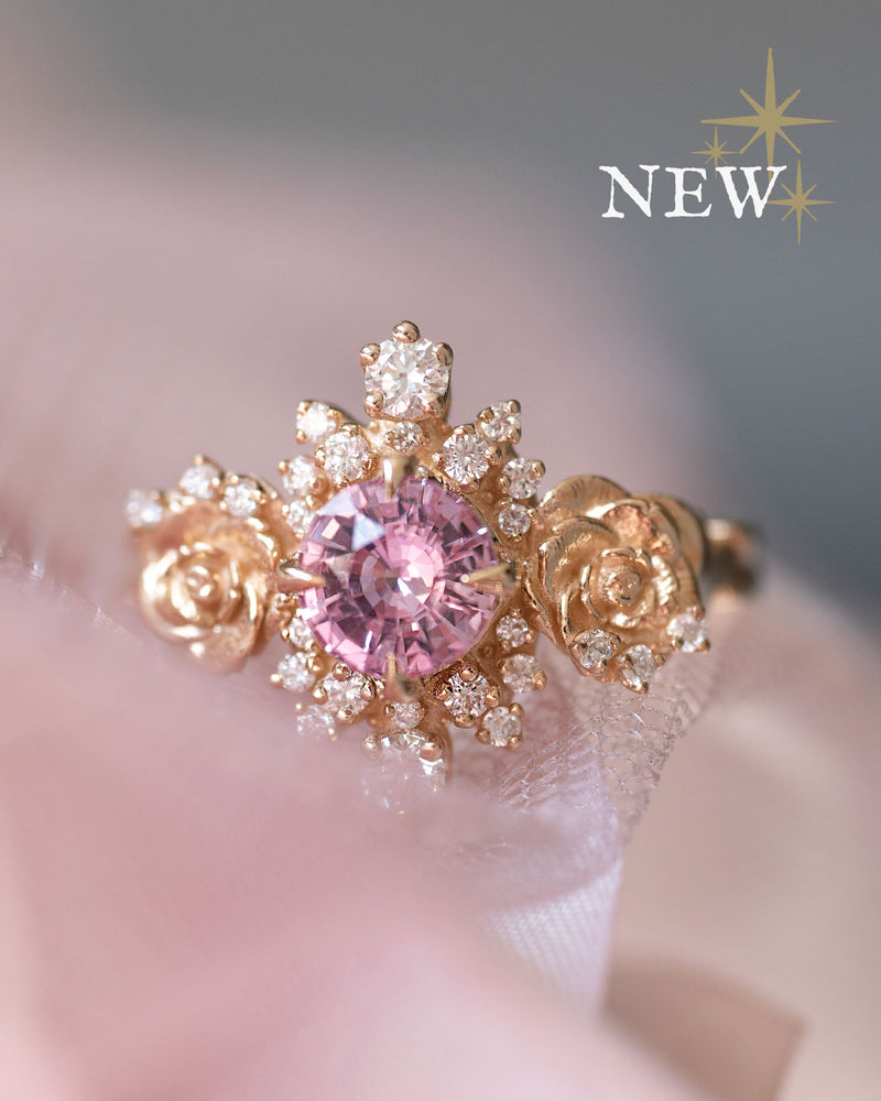 unique engagement ring flower design