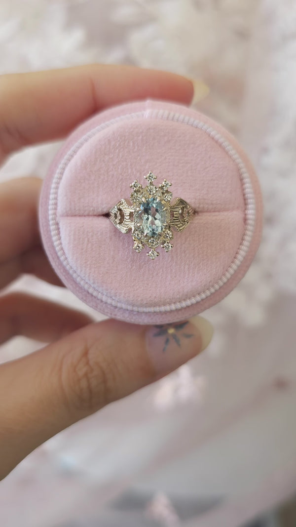 Lullaby Aquamarine White Gold Size 4.5 (Ready to Ship)