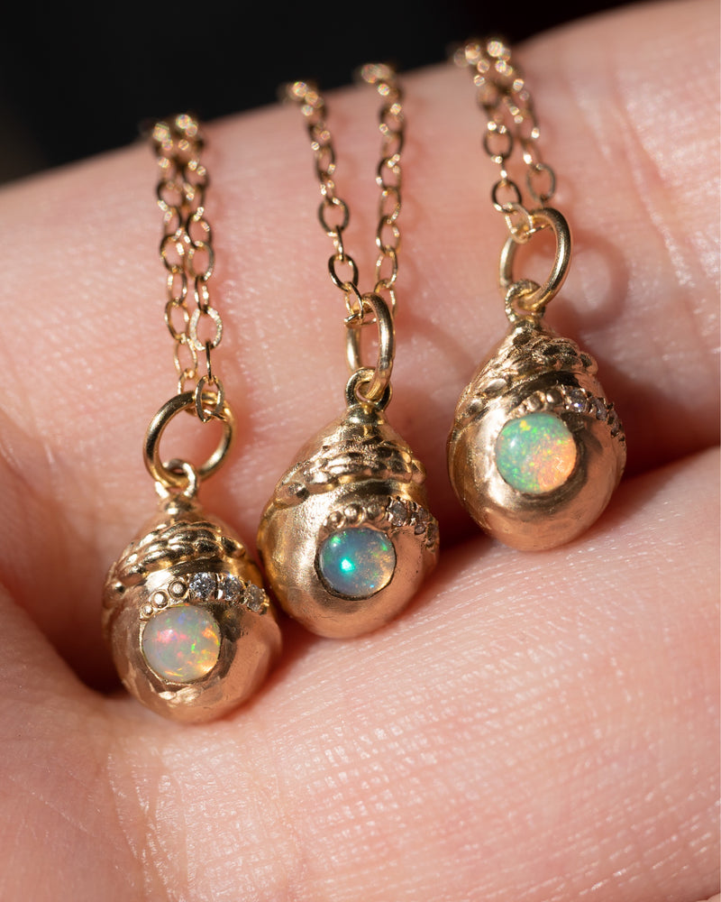 The Cosmic Egg Opal Charm Necklace Pendant