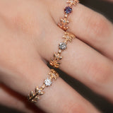 Baby Goddess Leaf Diamond Ring