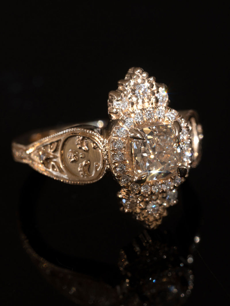(Contact us to order this ring) Artifact 07: The Dreamers in Champagne Diamond Engagment Ring