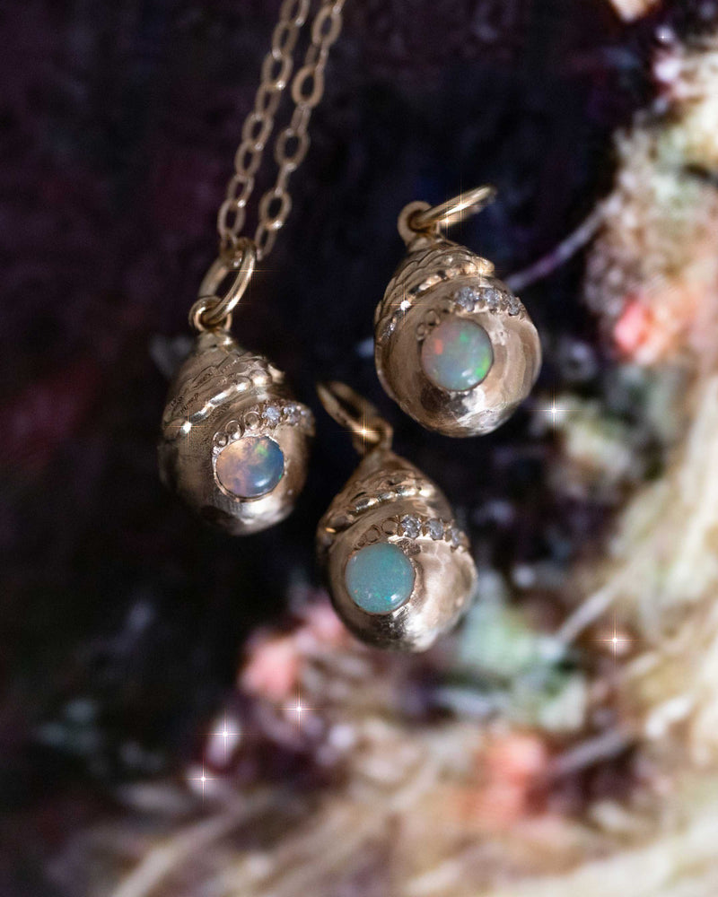 The Cosmic Egg Opal Charm Necklace Pendant