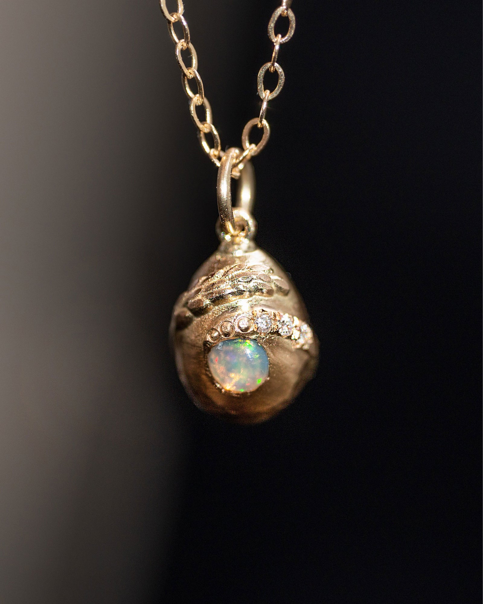 The Cosmic Egg Opal Charm Necklace Pendant – Sermez.com