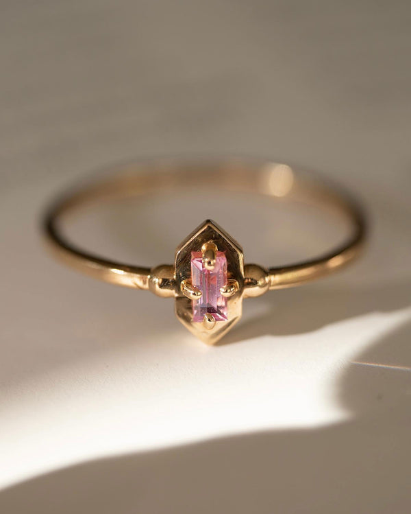 Love Elixir Pink Sapphire Baguette Ring