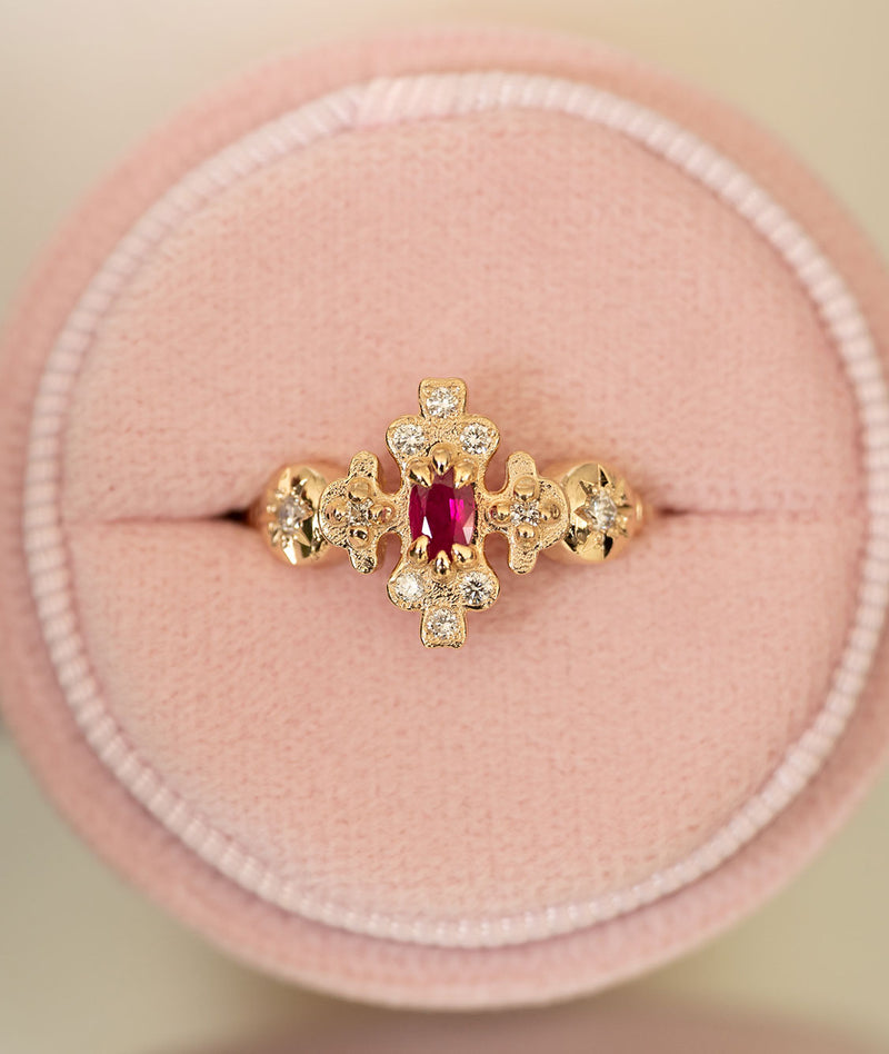 Artifact 10: The Wildflower Ruby Diamond Ring – Sermez.com
