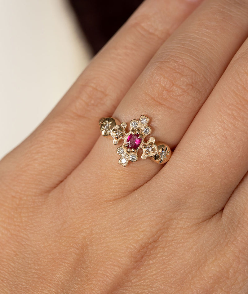 Artifact 10: The Wildflower Ruby Diamond Ring