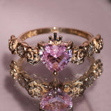 The Immaculate Heart Pink Sapphire Engagment Ring
