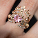 The Immaculate Heart Pink Sapphire Engagment Ring