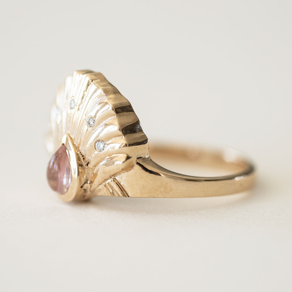 Seashell engagement ring clearance