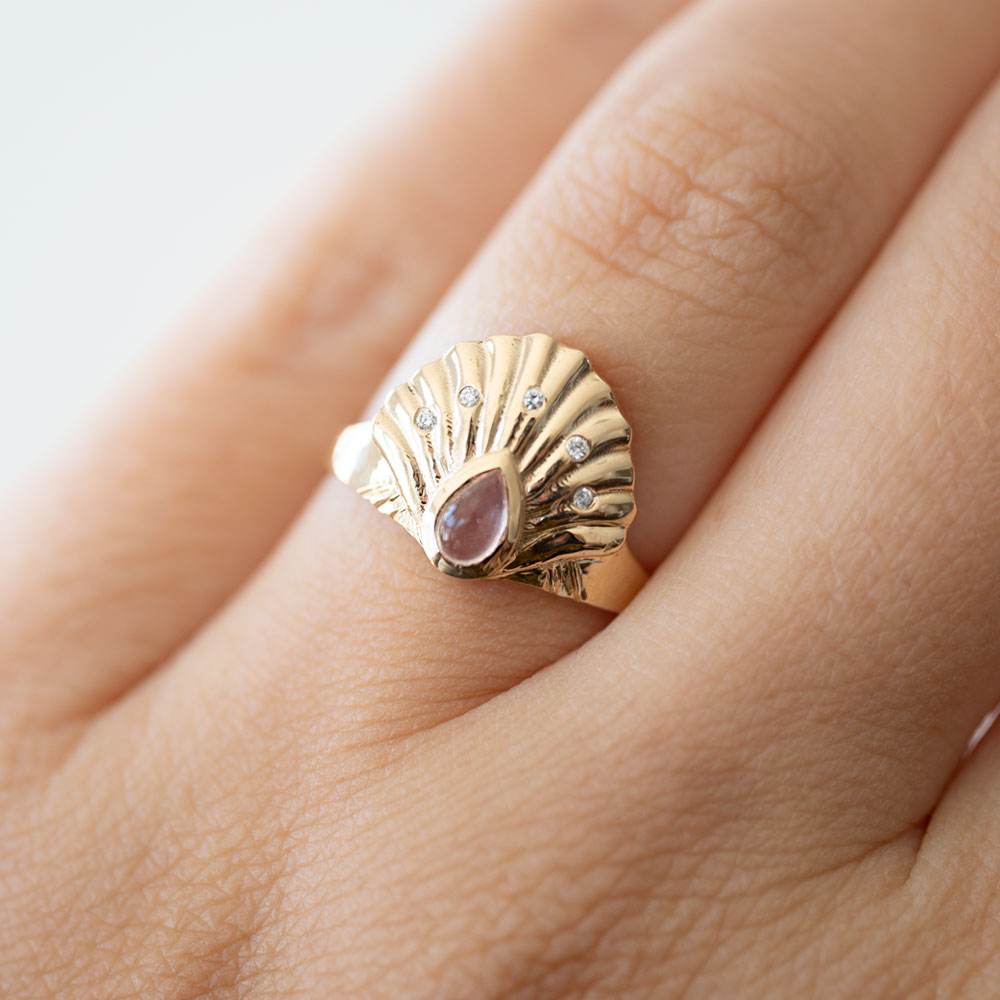 Mermaid Seashell Ring Sermez