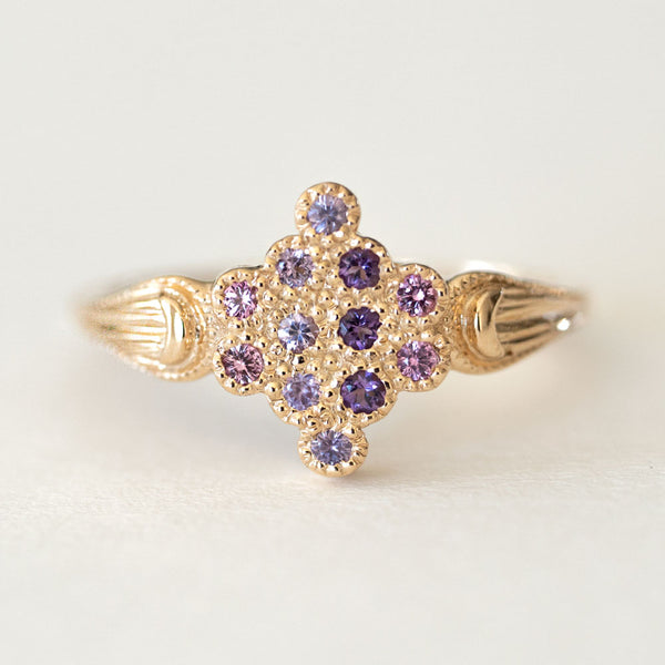 Moon Bubbles Sapphire Ring