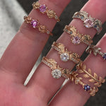 floral ring galadriel  christian mens wedding band 