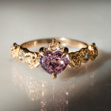 The Immaculate Heart Pink Sapphire Engagment Ring