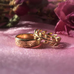 floral unique wedding bands for couples christian mens wedding band 