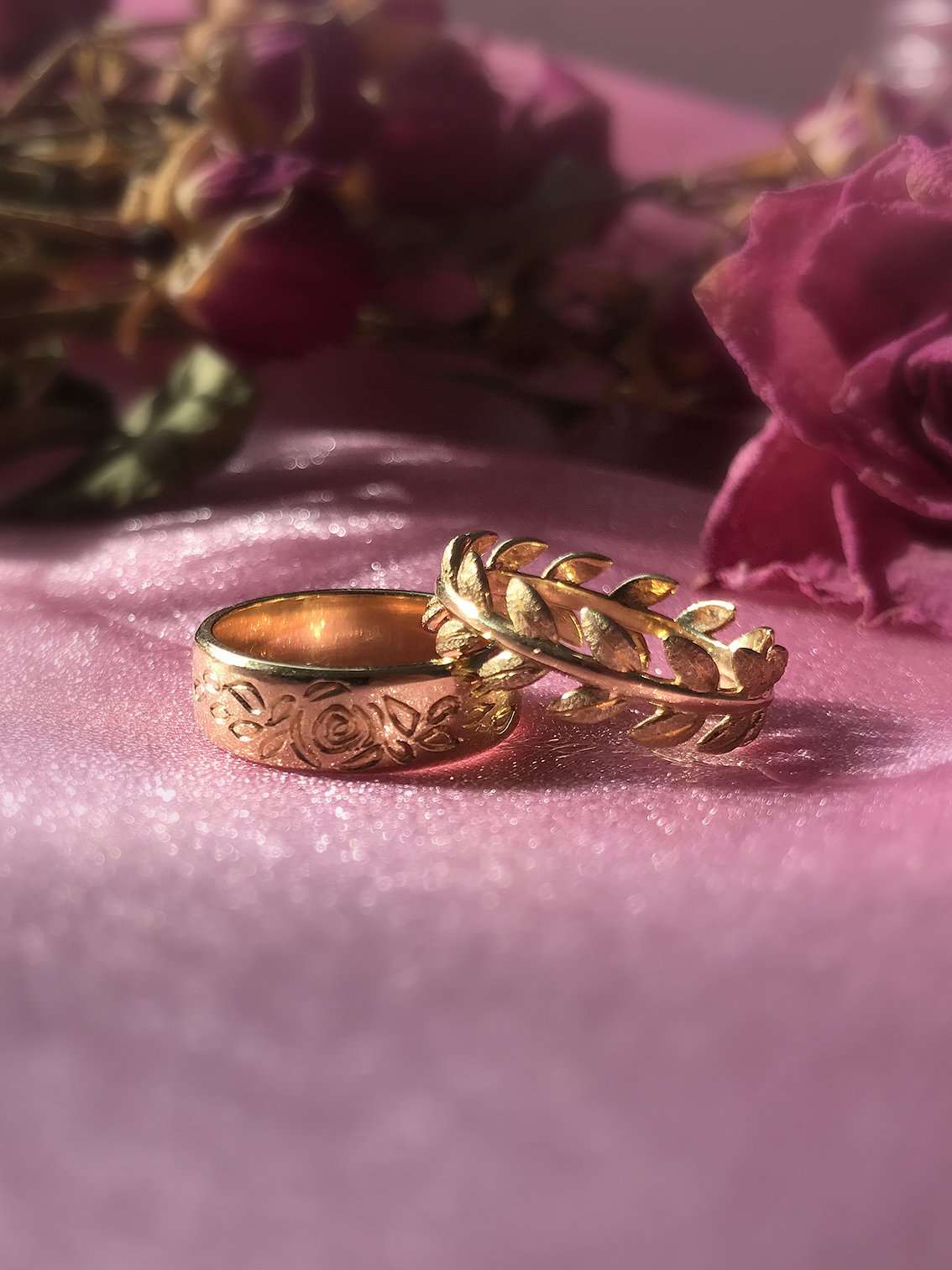 floral unique wedding bands for couples christian mens wedding band 