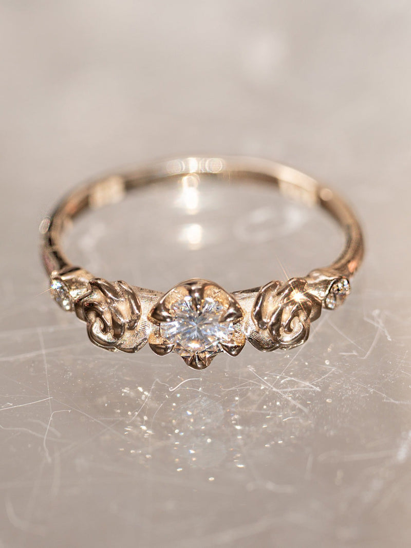 Artifact 09: Baby Flora Ring Moissanite Diamond